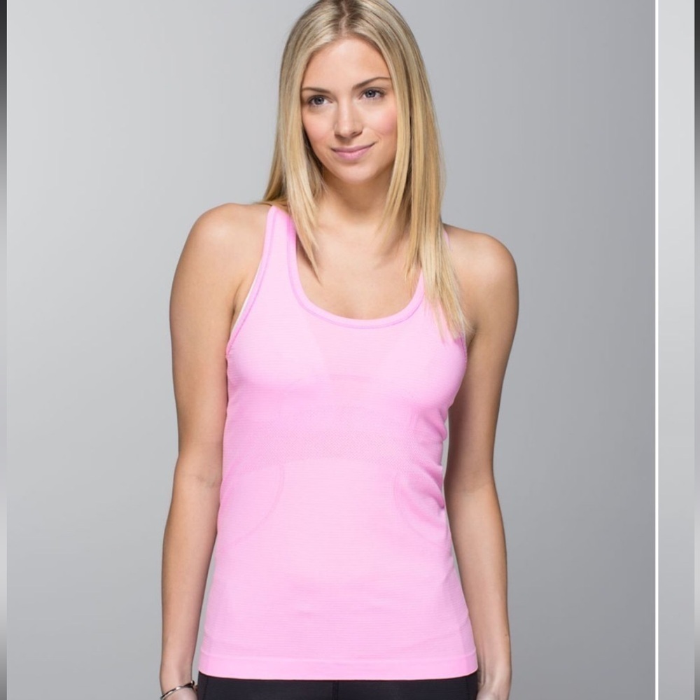 Lululemon Run: Swiftly Tech Racerback- size 4 - heathered vintage pink